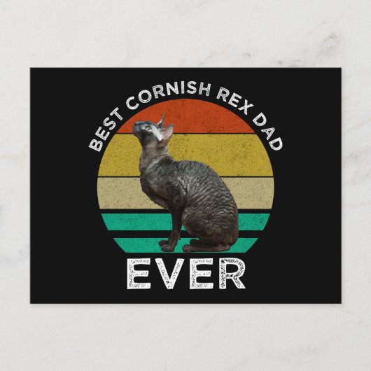 Best Cornish Rex Dad Ever ポストカード (正面)