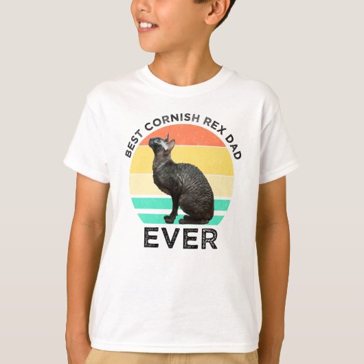 Best Cornish Rex Dad Ever Tシャツ (正面)