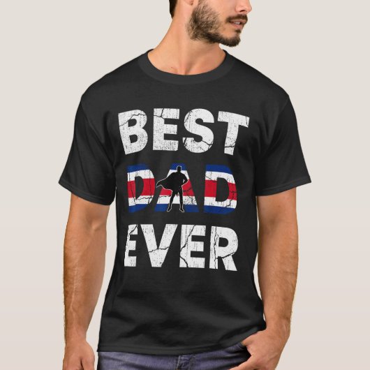 Best Costa Rican Dad Ever Costa Rica Daddy Father Tシャツ (正面)