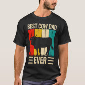 Best Cow Dad Ever  2 Tシャツ (正面)