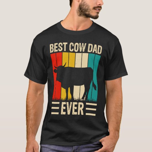 Best Cow Dad Ever  2 Tシャツ (正面)
