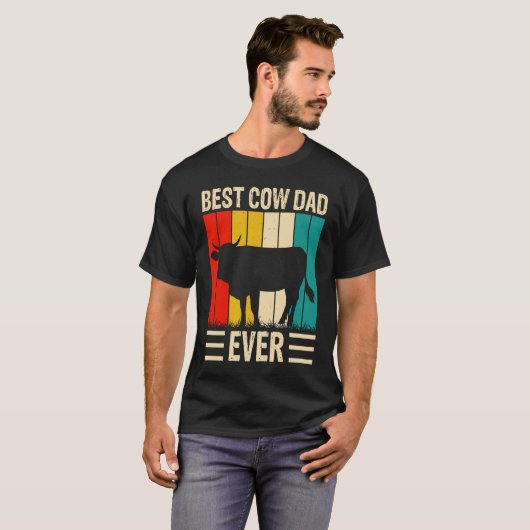 Best Cow Dad Ever  2 Tシャツ (正面フル)