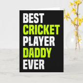 Best Cricket Player Daddy Ever - Cricketing Daddy  カード (黄色い花)