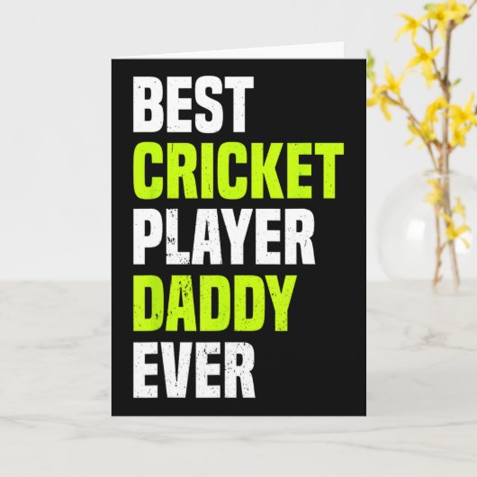 Best Cricket Player Daddy Ever - Cricketing Daddy  カード (黄色い花)