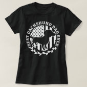 Best Dachshund Dad Ever Wiener Dackel Teckel Dachs Tシャツ (デザイン正面)