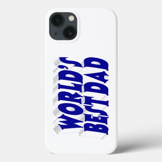 Best Dad blue 3d text Case-Mate iPhoneケース (裏面)