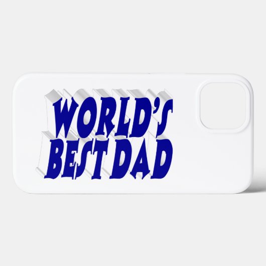 Best Dad blue 3d text Case-Mate iPhoneケース (裏面 (横))