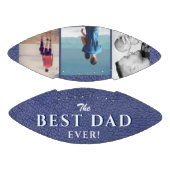 Best Dad Blue Leather Father`s Day 3 Photos アメリカンフットボール (パネル)