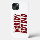 Best Dad burgundy 3d text Case-Mate iPhoneケース (裏面)