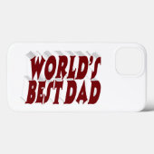 Best Dad burgundy 3d text Case-Mate iPhoneケース (裏面 (横))