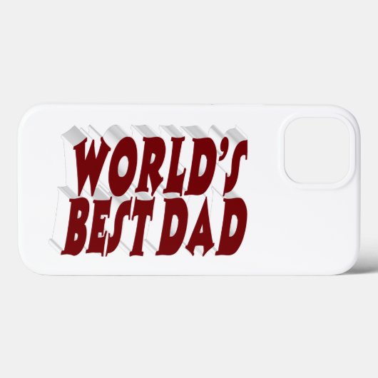 Best Dad burgundy 3d text Case-Mate iPhoneケース (裏面 (横))