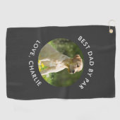 Best Dad By Par Custom Photo Name Personalized ゴルフタオル (横)