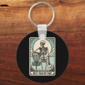 Best Dad By Par - Disc Golf Dad Skeleton  キーホルダー (正面)