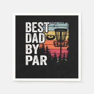 Best Dad By Par Disc Golf Daddy Gift Disc Golfer スタンダードカクテルナプキン
