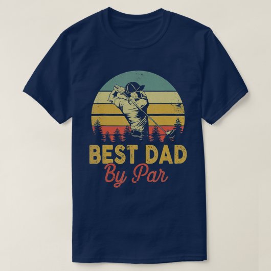 Best Dad By Par Disc Golf Golfer Player Funny Fath Tシャツ (デザイン正面)