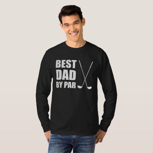 Best Dad By Par Father Golfer Pun Tシャツ (正面フル)