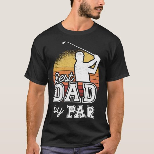 Best Dad By Par Father s Day Golf Papa  Grandpa Tシャツ (正面)