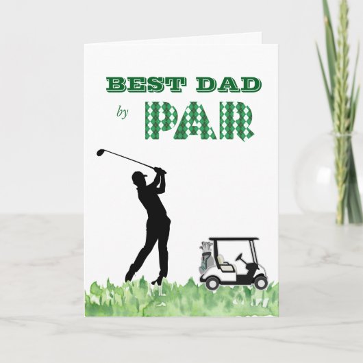 Best Dad by Par Father's Day Card カード (正面)