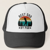 Best Dad By Par, Fun Gift For Golfer Dad キャップ (正面)