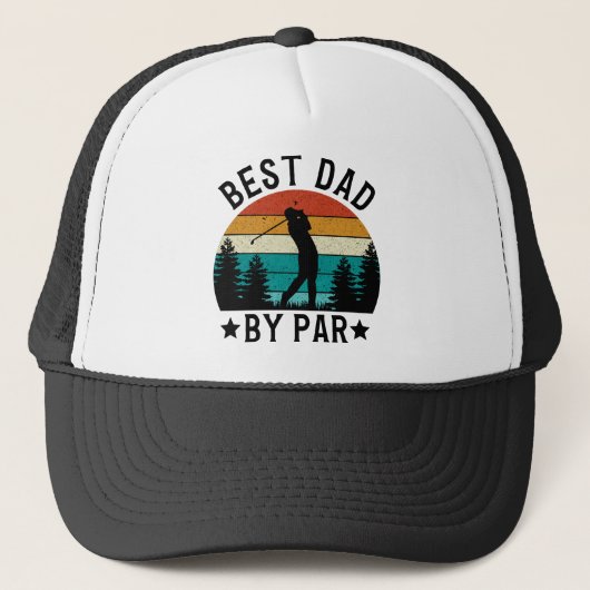 Best Dad By Par, Fun Gift For Golfer Dad キャップ (正面)