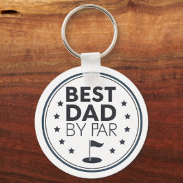 Best Dad By Par Golf Badge Design キーホルダー