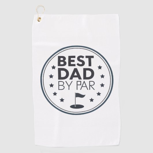 Best Dad By Par Golf Badge Design ゴルフタオル (正面)