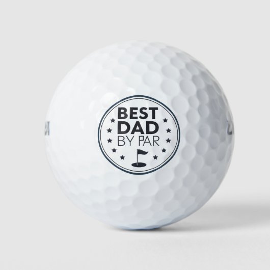 Best Dad By Par Golf Badge Design ゴルフボール (正面)