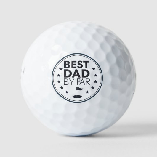 Best Dad By Par Golf Badge Design ゴルフボール (正面)