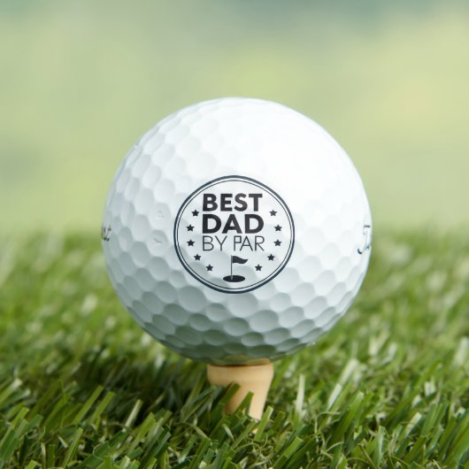 Best Dad By Par Golf Badge Design ゴルフボール (インサイチュ 木)