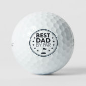 Best Dad By Par Golf Badge Design ゴルフボール (正面)
