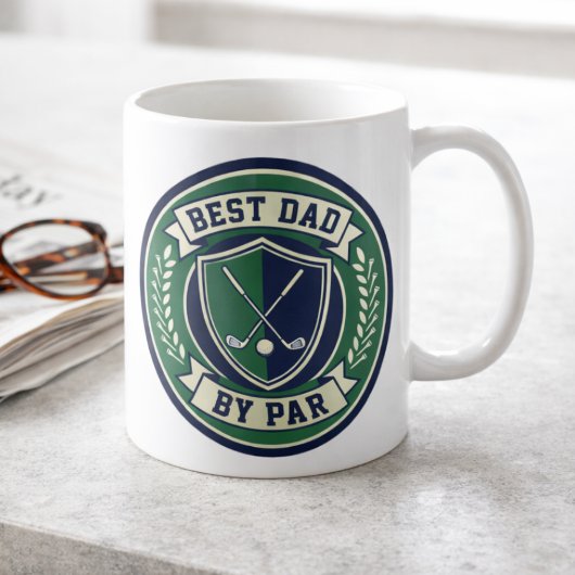 Best Dad by Par Golf Ball Funny Golf Gift for Dad コーヒーマグカップ