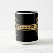 Best Dad By Par Golf Ball Personalized マグカップ (中央)