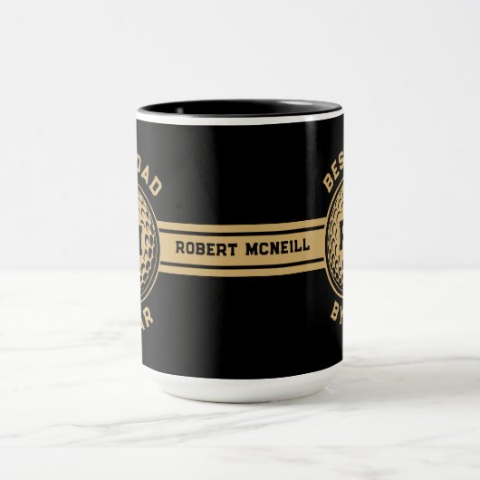 Best Dad By Par Golf Ball Personalized  マグカップ (中央)