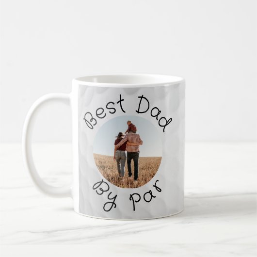 Best Dad By Par Golf Dad Pun Fathers Day Coffee コーヒーマグカップ (左)