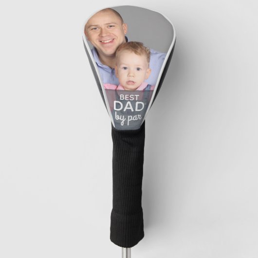 Best Dad by Par Golf Quote Design ゴルフヘッドカバー (正面)