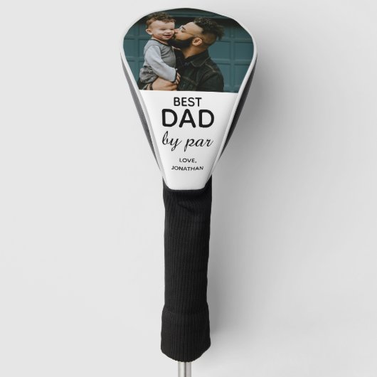 Best Dad by Par Golf Quote with Love ゴルフヘッドカバー (正面)