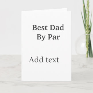Best dad by par gray black father's day namesimple カード