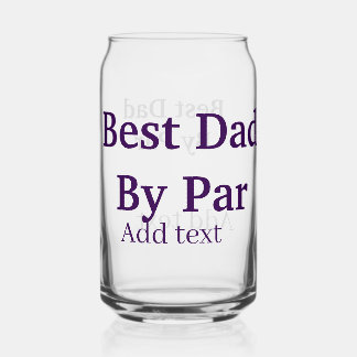 Best dad by par gray black father's day namesimple ガラス缶