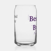 Best dad by par gray black father's day namesimple ガラス缶 (右)