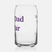 Best dad by par gray black father's day namesimple ガラス缶 (左)