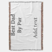 Best dad by par gray black father's day namesimple スローブランケット (正面縦)
