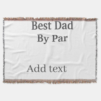 Best dad by par gray black father's day namesimple スローブランケット