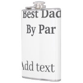 Best dad by par gray black father's day namesimple フラスク (左)