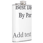 Best dad by par gray black father's day namesimple フラスク (右)