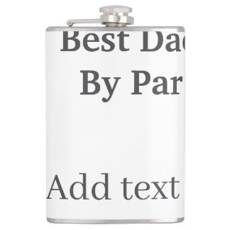 Best dad by par gray black father's day namesimple フラスク