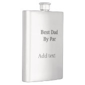 Best dad by par gray black father's day namesimple フラスク (右)
