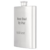Best dad by par gray black father's day namesimple フラスク (左)