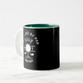 BEST DAD BY PAR MONOGRAM NAME ツートーンマグカップ (正面左)