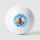 Best Dad By Par Personalized Photo Golf Gift ゴルフボール (正面)