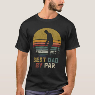 Best Dad By Par Vintage Sunset Golf Tシャツ